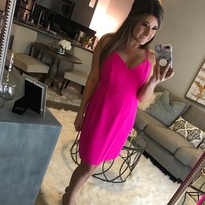 Hot Pink dress from Y&i boutique in Dallas, Texas